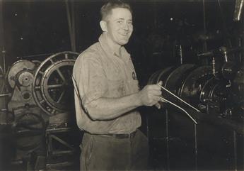 (WORKER PORTRAITS--OHIO) A collection of 43 candid WWII-era employee portraits from the Timken Roller Bearing Company.